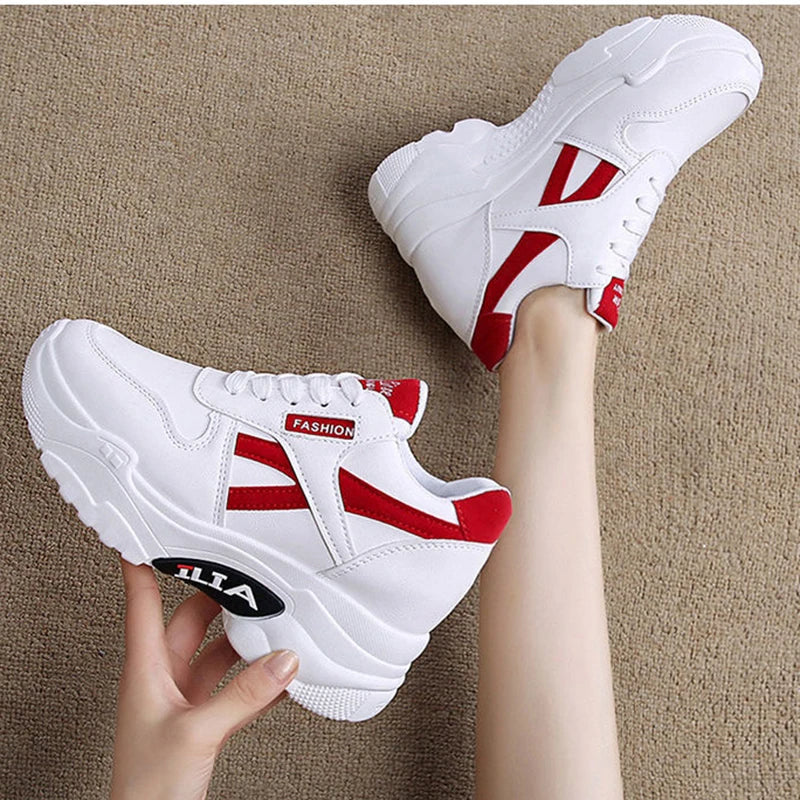 Sneakers Women Platform Inner Increase Shoes Woman Shoes Casual Ladies Footwear Chunky Sneakers Women Shoes Tennis Sport Shoes