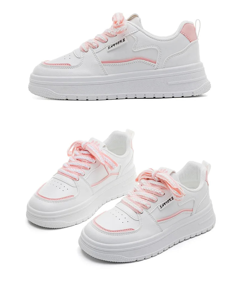 Designer Platform Running Sneakers Women  Tennis shoes Woman Walking Chunky Sneakers white Casual Slip on Vulcanized Shoes