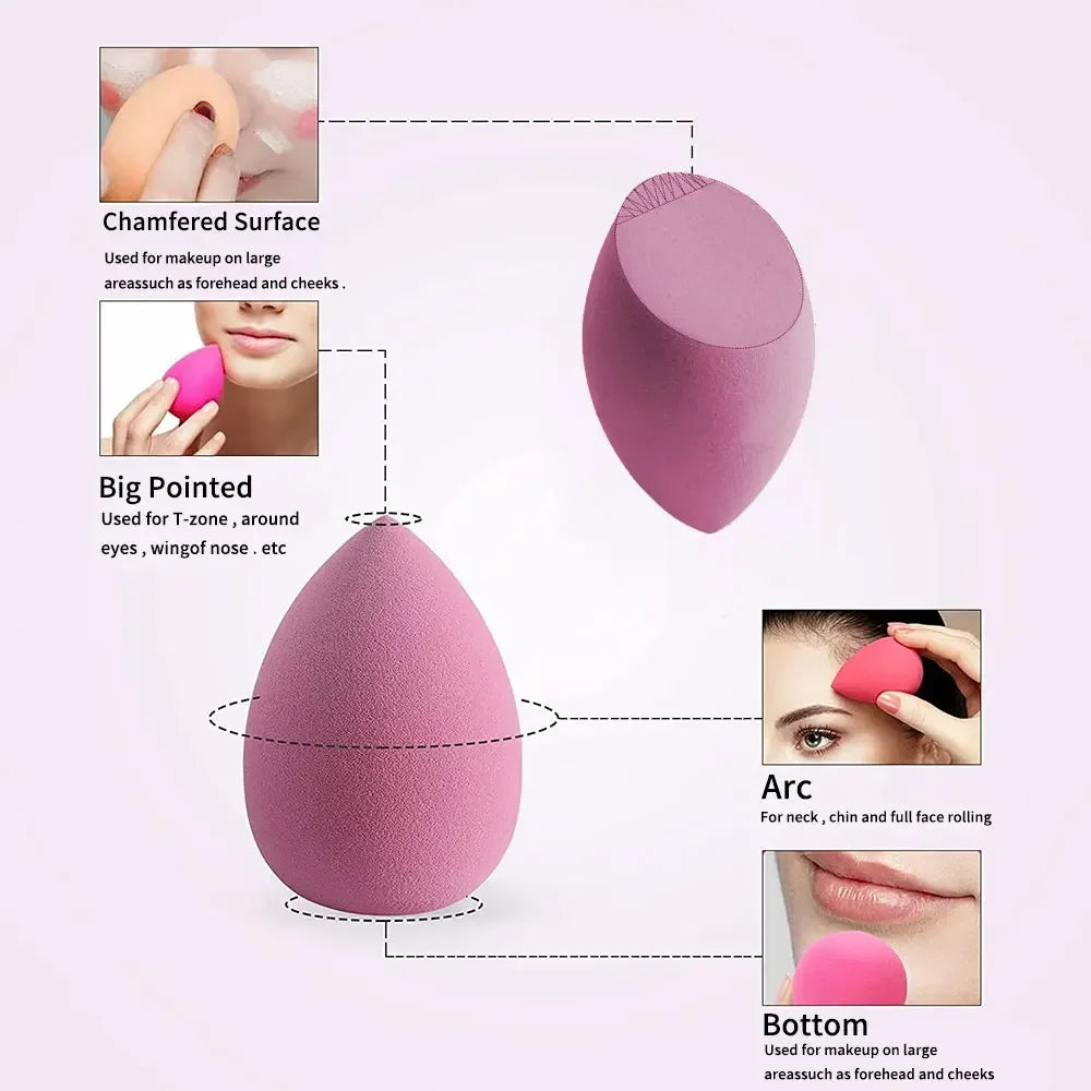 4pcs/set Makeup Sponge Blender Beauty Egg Cosmetic Puff Foundation Sponges Powder Puffs Women Make Up Accessories