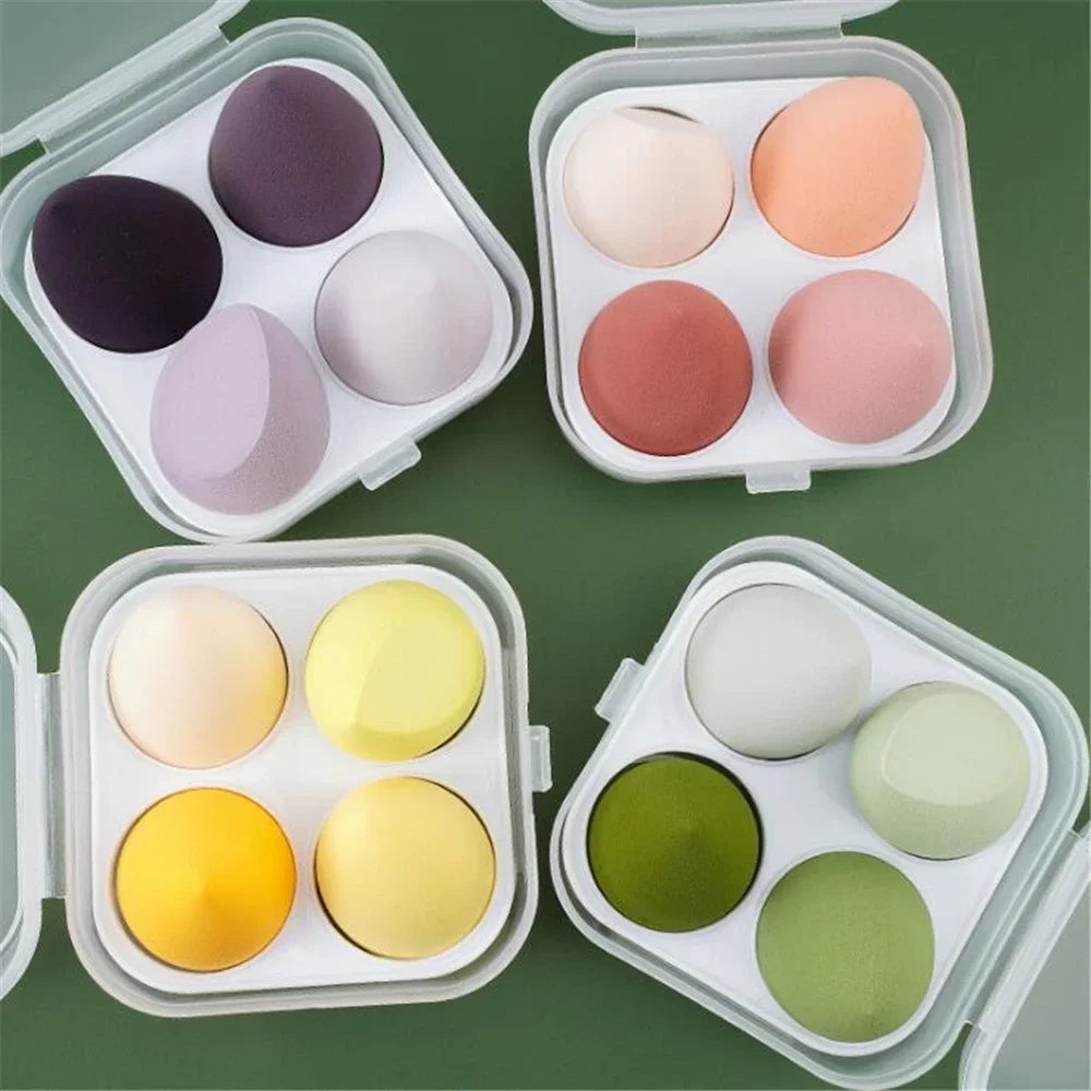 4pcs/set Makeup Sponge Blender Beauty Egg Cosmetic Puff Foundation Sponges Powder Puffs Women Make Up Accessories