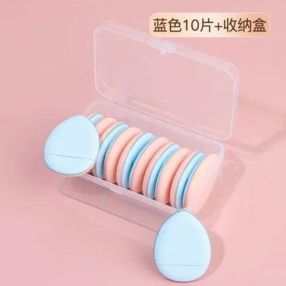 10Pcs Mini Finger Puff Foundation Small Air Cushion Powder Makeup Sponge Concealer BB Cream Cosmetic Applicator Make Up Tools