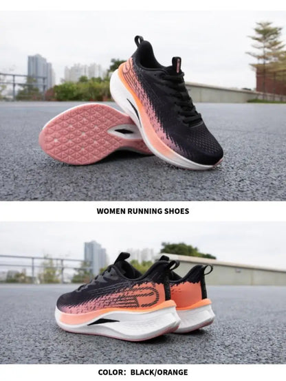 Baasploa Women Professional Running Shoes Outdoor Carbon Plate Non Slip Sports Shoes Female Casual Breathable Jogging Sneakers