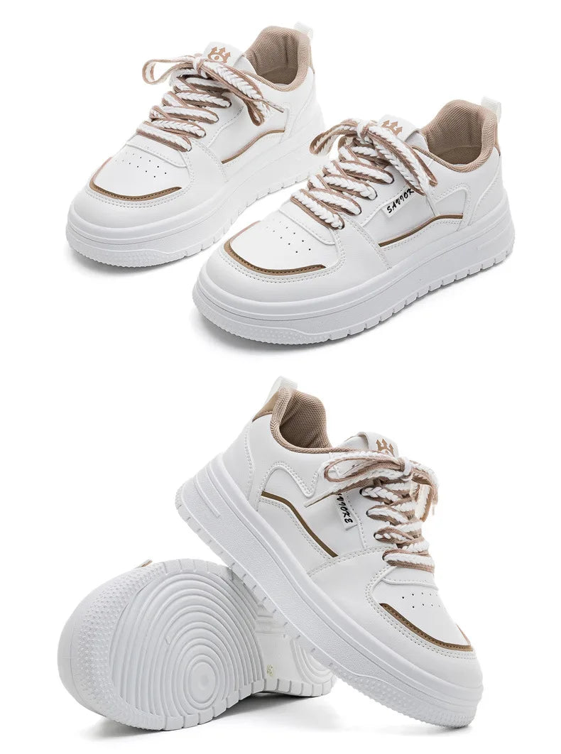 Designer Platform Running Sneakers Women  Tennis shoes Woman Walking Chunky Sneakers white Casual Slip on Vulcanized Shoes