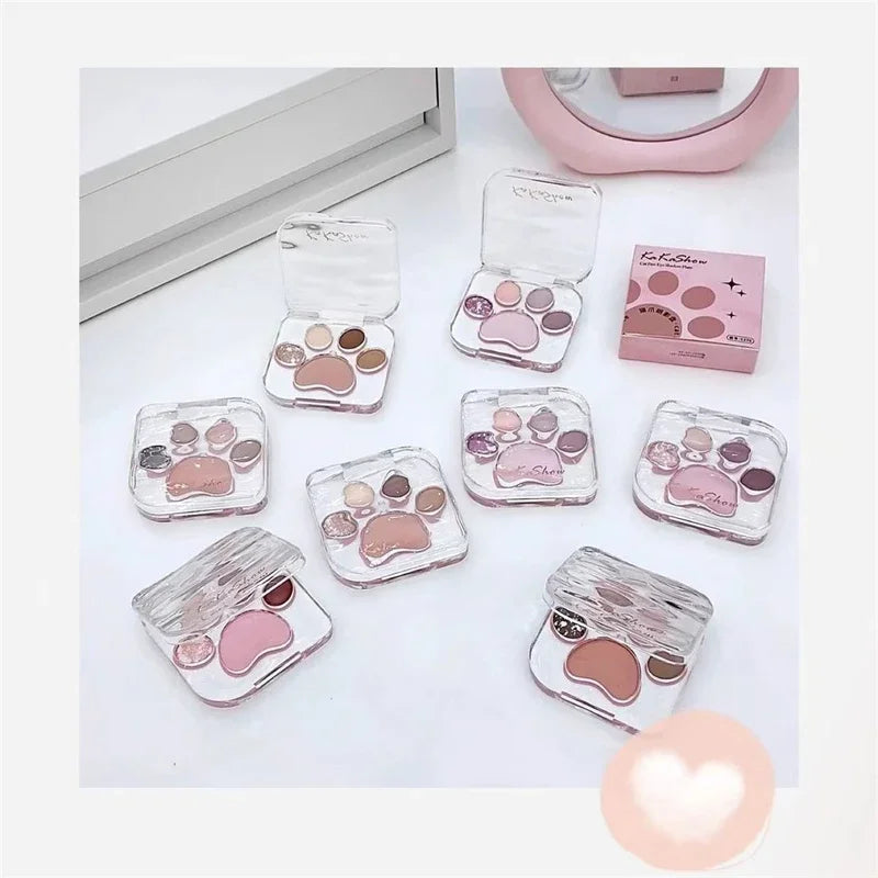 Cute Natural Eye Shadow Palette Glitter Eyeshadow Palette with Blusher Long Lasting Korean Eyes Make Up Palette Beauty Cosmetics