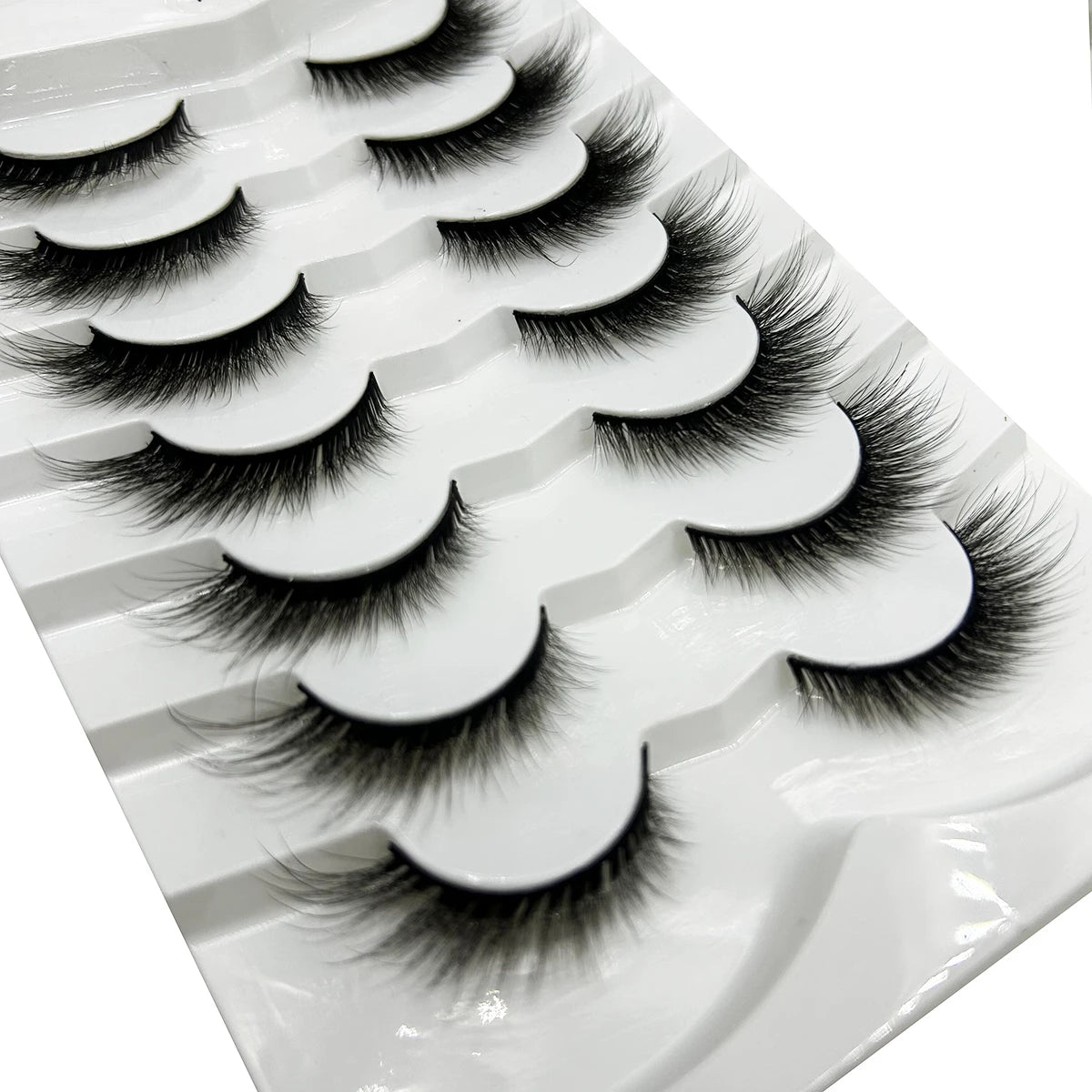 Natural 3D Mink False Eyelashes, Soft Wispy, Fluffy Eye Faux Lashes, Make Up Eyelash, Beauty Cat Cilios, 5 Pairs, 15 Styles