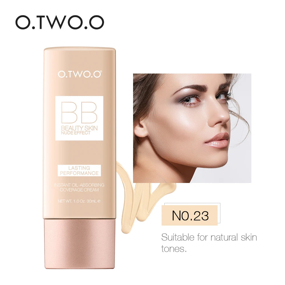 O.TWO.O Makeup Base BB Cream Natural Whitening Cream Waterproof Make Up Liquid Foundation Professional White Cosmetics