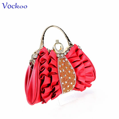 2024 Square Heels New Design Peep Toe Italian Wedding Shoes and Bag Set in Red Color Fashion African Slipper For Party