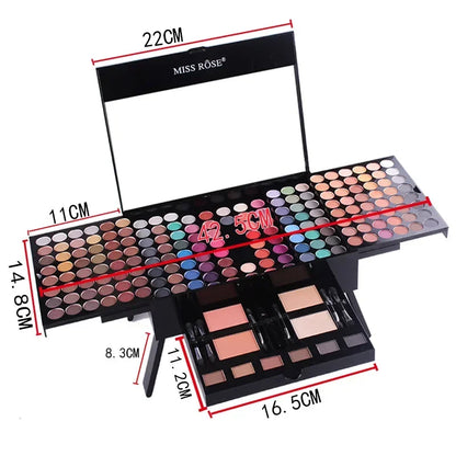 180 Colors Makeup Palette Gift Eyeshadow Powder Blush Lip Stick Cosmetics Kit Eye Primer Luminous Eye Shadow Palette Make Up Set