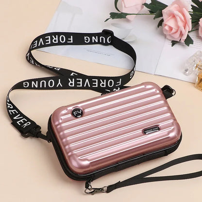 New Hard Shell Makeup Bag Girl Portable Storage Bag PC Women Small Shoulder Crossbody Bag