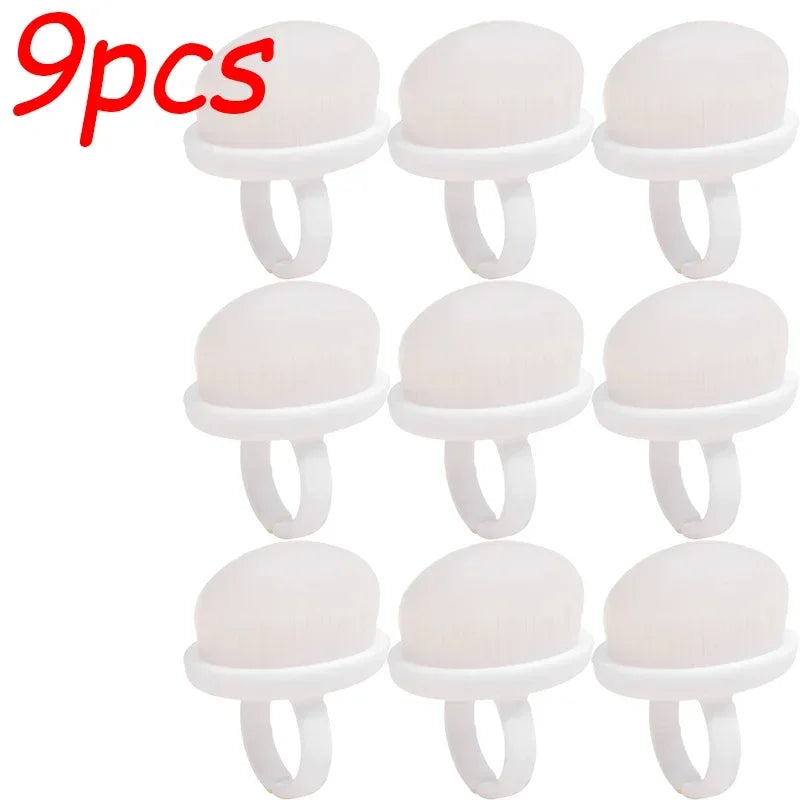 1-9pcs Ring-shaped Brush for Nail Dust Cleaning Professional Nail Dust Brush Buckle Brush Oval Gel Make Up Tool Manicure Brushes