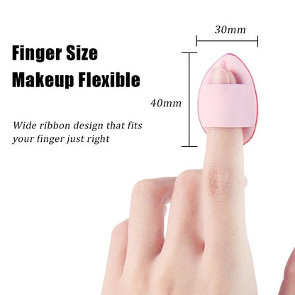 10Pcs Mini Finger Puff Foundation Small Air Cushion Powder Makeup Sponge Concealer BB Cream Cosmetic Applicator Make Up Tools