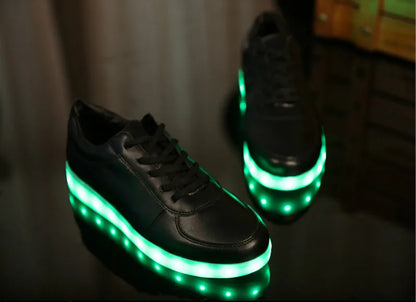 Maogu 2023 Adult Unisex Womens Mens Kid Luminous Sneakers Glowing USB Charge Boys LED Colorful Light-up Shoes Girls Footwear