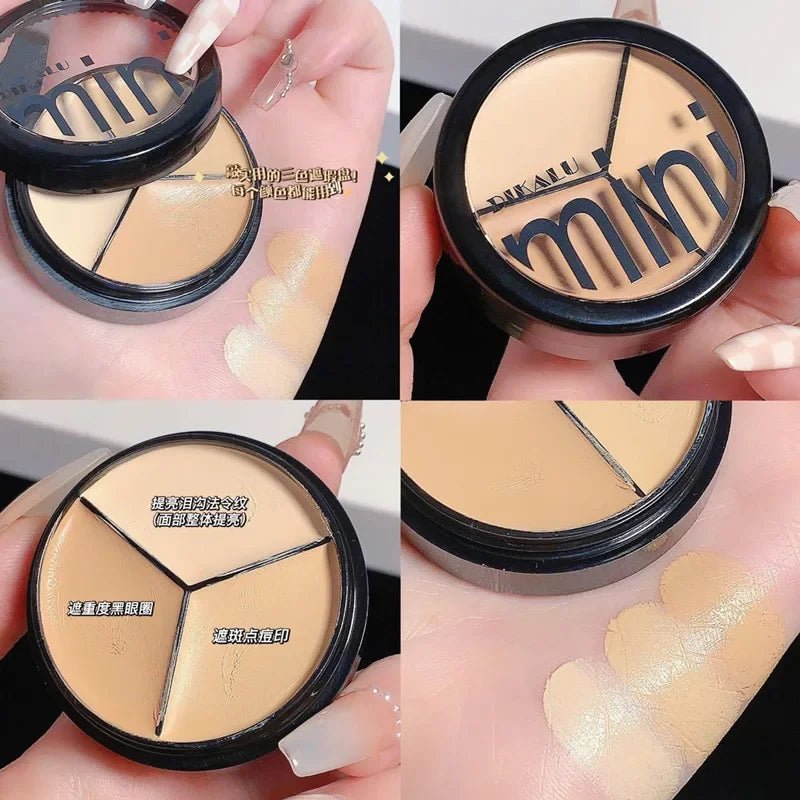 Concealer Cream Palette Full Coverage Acne Spot Dark Circles Contour Modify Skin Tone Moisturizing Foundation 3 Colors Make Up