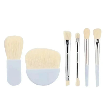 6 Pcs Mini Makeup Brush Set Professional Portable Foundation Concealers Eye Shadows Powder Blush Brushes Beauty Make Up Tool