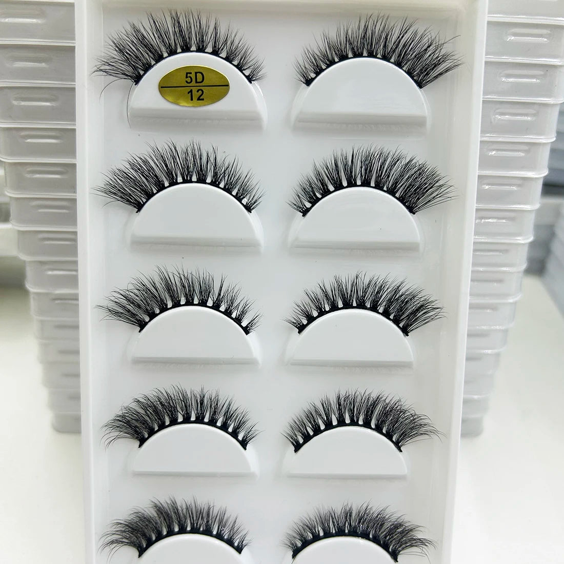 Natural 3D Mink False Eyelashes, Soft Wispy, Fluffy Eye Faux Lashes, Make Up Eyelash, Beauty Cat Cilios, 5 Pairs, 15 Styles