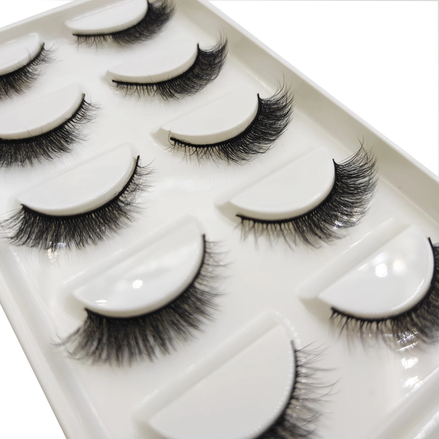 Natural 3D Mink False Eyelashes, Soft Wispy, Fluffy Eye Faux Lashes, Make Up Eyelash, Beauty Cat Cilios, 5 Pairs, 15 Styles