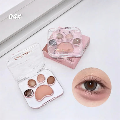 Cute Natural Eye Shadow Palette Glitter Eyeshadow Palette with Blusher Long Lasting Korean Eyes Make Up Palette Beauty Cosmetics