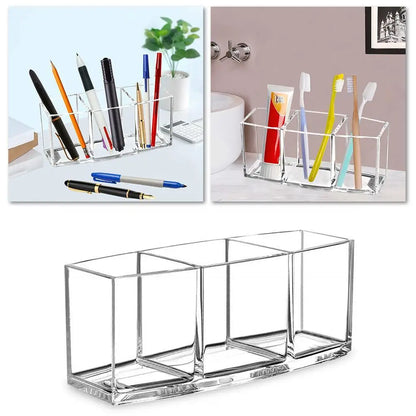 Acrylic Transparent Cosmetic Holder Makeup Brushes Tool Storage Box Case Make-up Brush Holder Table Organizer Makeup Tool