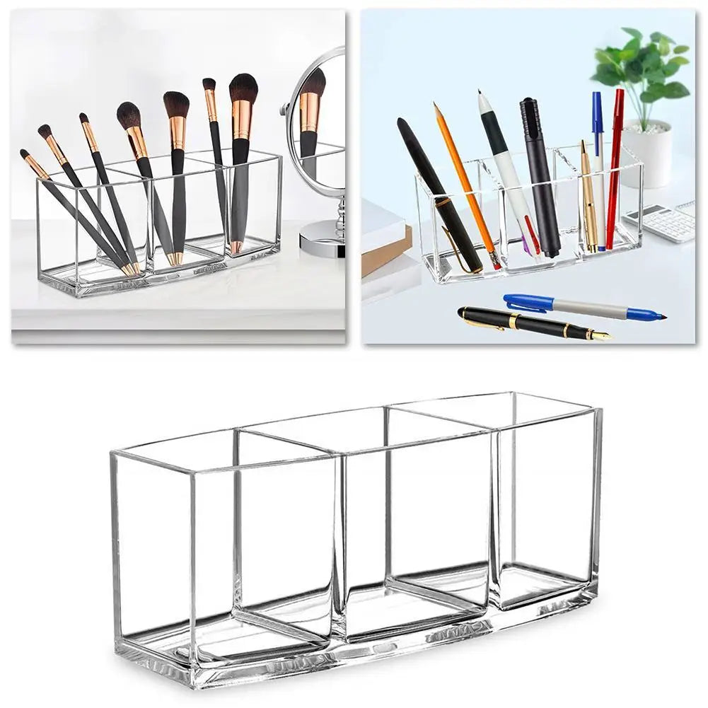 Acrylic Transparent Cosmetic Holder Makeup Brushes Tool Storage Box Case Make-up Brush Holder Table Organizer Makeup Tool