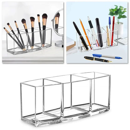 Acrylic Transparent Cosmetic Holder Makeup Brushes Tool Storage Box Case Make-up Brush Holder Table Organizer Makeup Tool