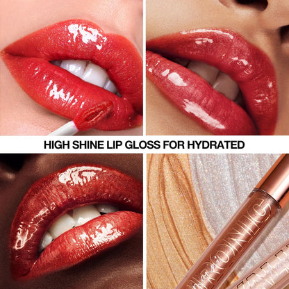 Hyaluronic Acid Lip Glaze Glitter Lip 8 Colors Moisturizing Non-stick Cup Cosmetics Natural Nude Long Lasting Make up Lipstick