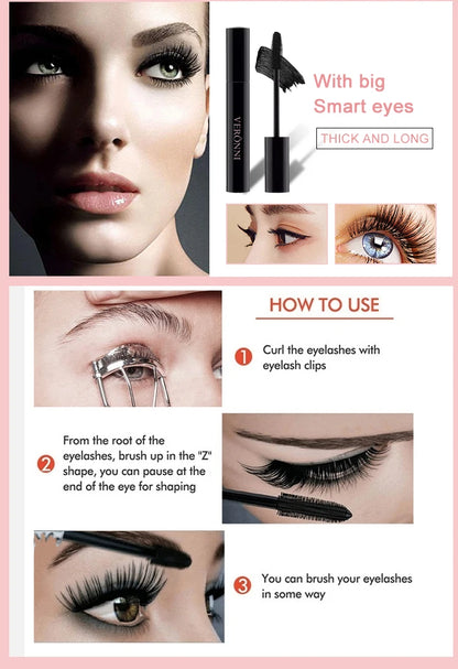 Color Mascara Eyelashes Lengthening Mascara 4D Silk Fiber Waterproof Curling Mascara Black Eyelashes Extension Make Up Cosmetics