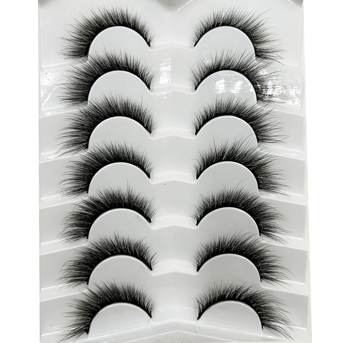 Natural 3D Mink False Eyelashes, Soft Wispy, Fluffy Eye Faux Lashes, Make Up Eyelash, Beauty Cat Cilios, 5 Pairs, 15 Styles