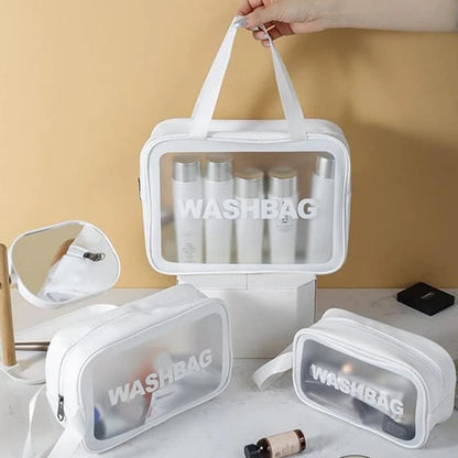 Waterproof PVC Cosmetic Bag Large Capacity Toiletry Organizer Women Beauty Case Transparent Zipper Make Up Case Female Wash Kit