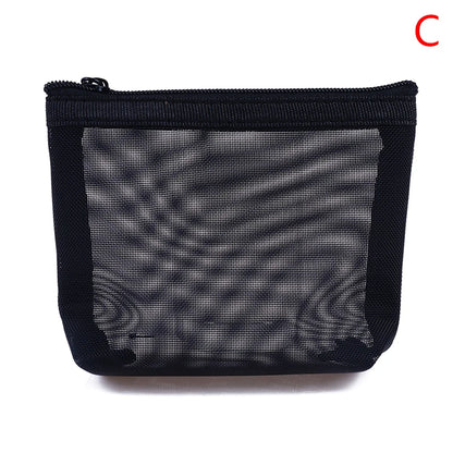 1 Pc Portable Mesh Transparent Cosmetic Bag Women Travel Zipper Make Up Organizer Wash Toiletry Beauty Storage Bag Pouch