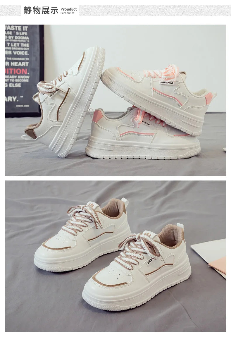 Designer Platform Running Sneakers Women  Tennis shoes Woman Walking Chunky Sneakers white Casual Slip on Vulcanized Shoes