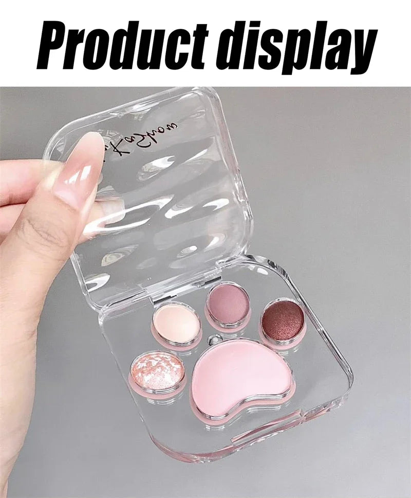 Cute Natural Eye Shadow Palette Glitter Eyeshadow Palette with Blusher Long Lasting Korean Eyes Make Up Palette Beauty Cosmetics