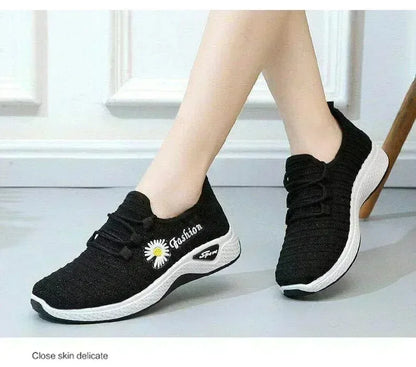 Adult sneakers, women's light running shoes, net shoes, comfortable soft soled sneakers, women's breathable casual single shoes