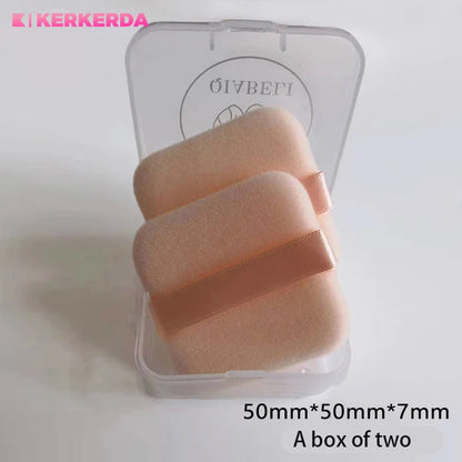 2Pcs Flocking Square Powder Puff Ultra-thin Face Make Up Tool Sponge Powder Puff Cosmetics Soft Cotton Washable