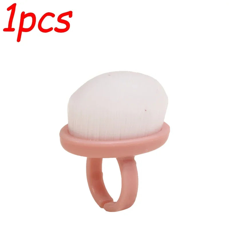 1-9pcs Ring-shaped Brush for Nail Dust Cleaning Professional Nail Dust Brush Buckle Brush Oval Gel Make Up Tool Manicure Brushes