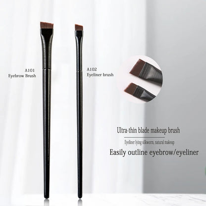 Eyebrow Eyeliner Brush Small Angled Small Angled Eyebrow Liner Brush Brow Contour Brush Make Up Brushes Cosmetics Tools 2pcs