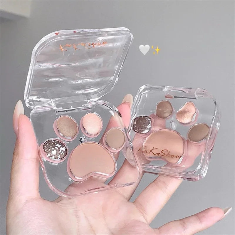 Cute Natural Eye Shadow Palette Glitter Eyeshadow Palette with Blusher Long Lasting Korean Eyes Make Up Palette Beauty Cosmetics